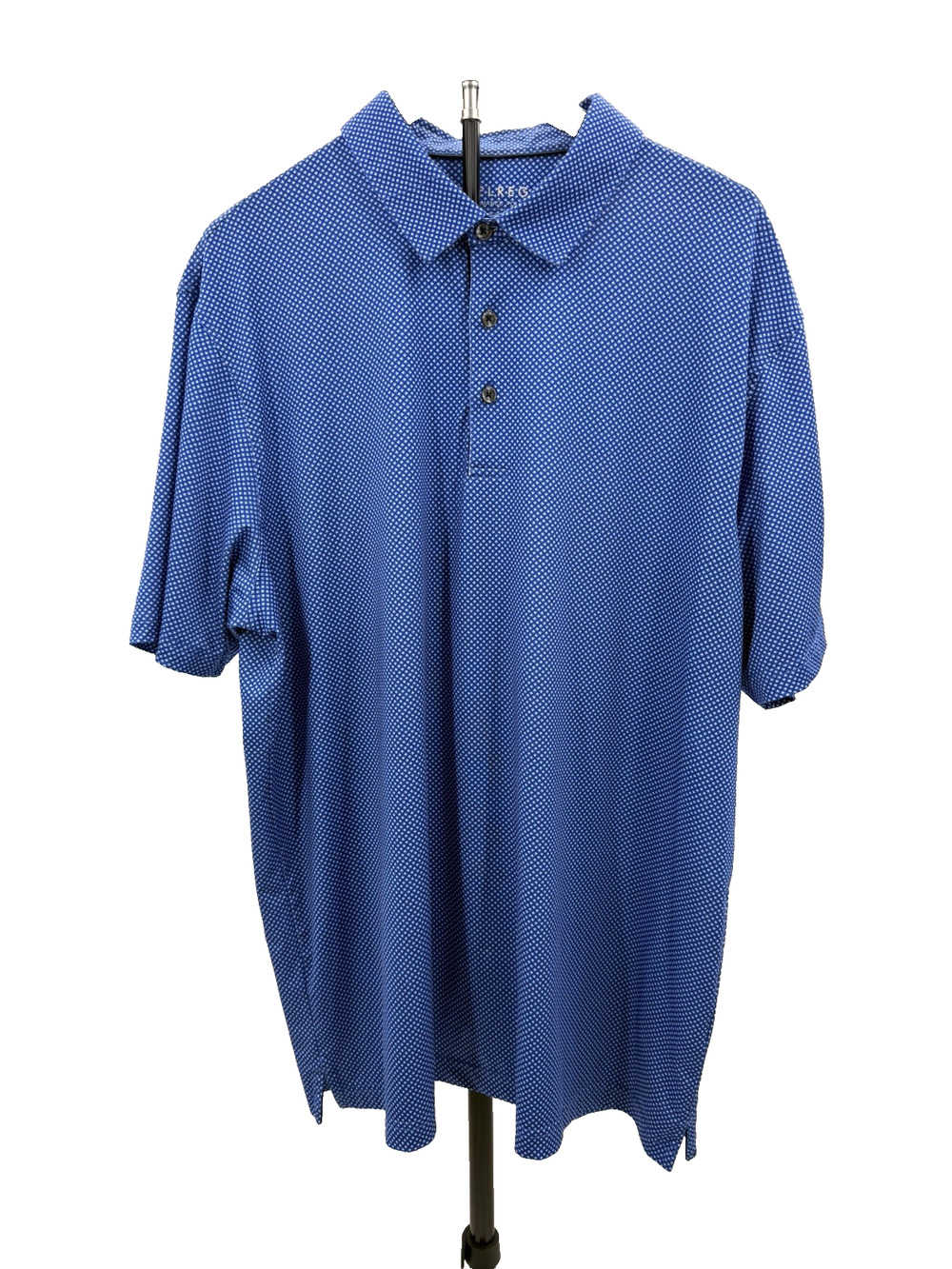 Maelreg Performance Short-Sleeve Stretch Golf Polo Shirt XL Blue White